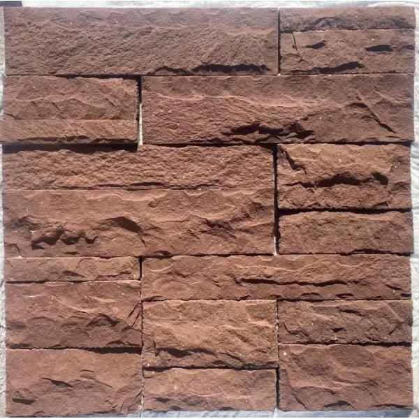 Quality Frost Resistant Red Sandstone Wall Cladding For Exterior Background Veneers for sale