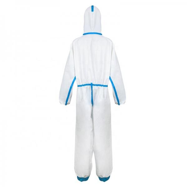 Quality Hospital  50 Gsm Disposable Non Woven Coverall antistatic Disposable PPE Suit for sale