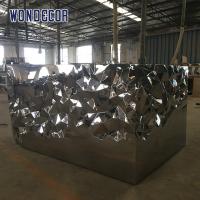 China Modern Design 110cm Hotel Front Desk Metal Stainless Steel Geometric Triangle factory