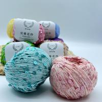 China 55% Cotton 45% Polyester Sequin Yarn Colorful Glitter Yarn For Bag Clothing Knitting factory