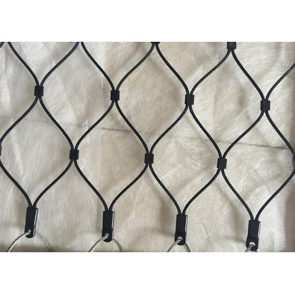 Quality AISI 316 Grade Black Oxide Wire Rope Mesh Ferruled And Knotted Type for sale