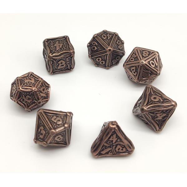 Quality Nontoxic Handcrafted Metal Dice Set , Lightweight Dice Sharp Edges for sale