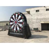 China Giant Inflatable Football Dart Board Outdoor Sports Games Black And White Color factory