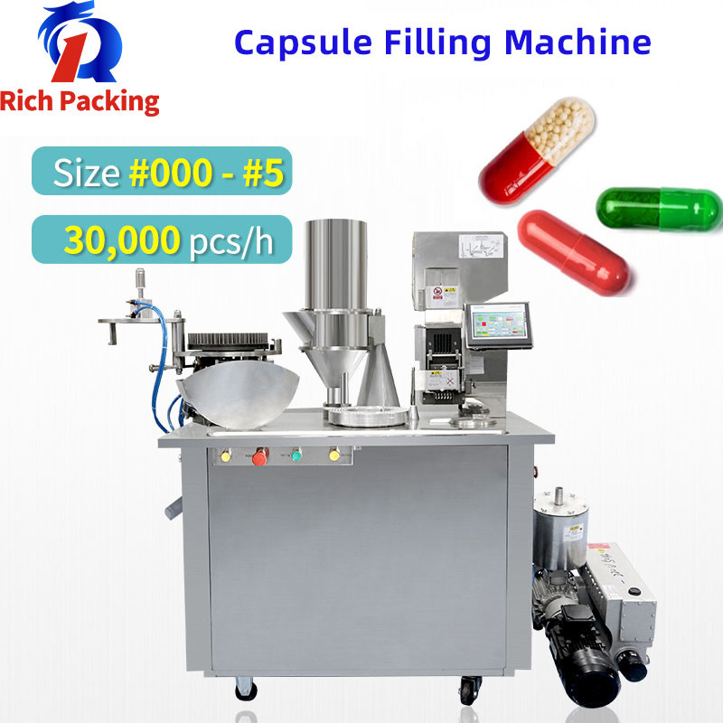 China 30000 Pcs/H Capsule Filler Filling Machine Semi Automatic Lab factory