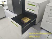 China Movable 3-Drawer Vertical File Cabinet, Locking, Letter and Legal file white color H600XW390XD520mm factory