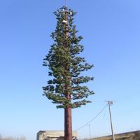 China 50m Height Monopole Pine Tree Tower With TV Radio Mobile Antenna factory
