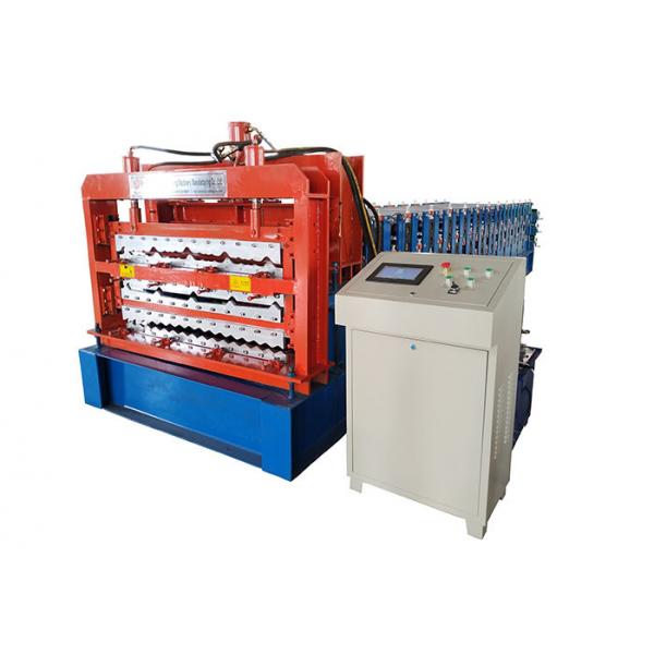 Quality 4 KW Power Roofing Sheet Roll Forming Machine For Three Roofing Sheet for sale