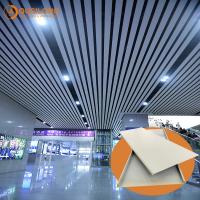 China Structured Linear Aluminium Strip Ceiling Panels Decorative Commercial Suspended Metal False Ceiling Tiles factory