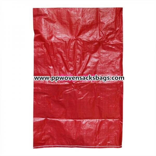 Quality Recyclable Red Virgin PP Woven Sacks Bags for Packing Fertilizer , Feed  and Sand for sale