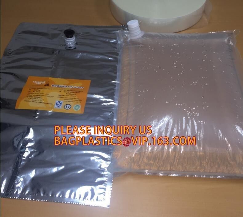 China Laminated aluminum bib wine bag in a box 20l liquid packaging wholesale,bag in box factory plastic tap bag in box BAGEAS factory