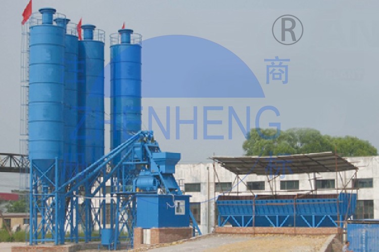 China HZS75 Bucket Small Concrete Batch Plant, Stationary Portable Concrete Mixing Plant factory