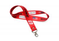 China Red Heat Transfer Dye Sublimated Lanyards For School Event 920x25mm factory