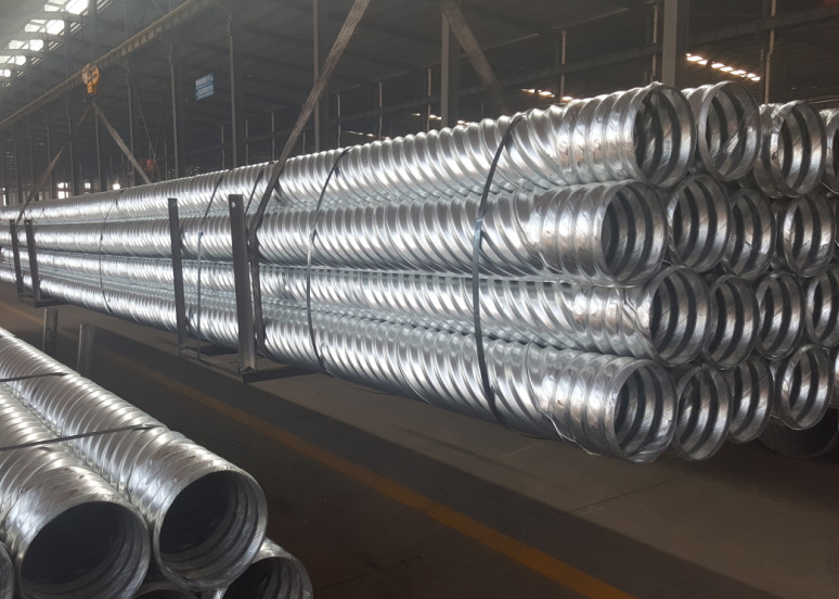 China Helical corrugated steel pipe factory