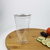 Quality Water Juice 400ml Clear Beverage Containers With Snap Lids for sale
