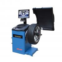 Quality 0.09kw Mobile Wheel Balancing Machine 140rpm With 19"HD Monitor for sale