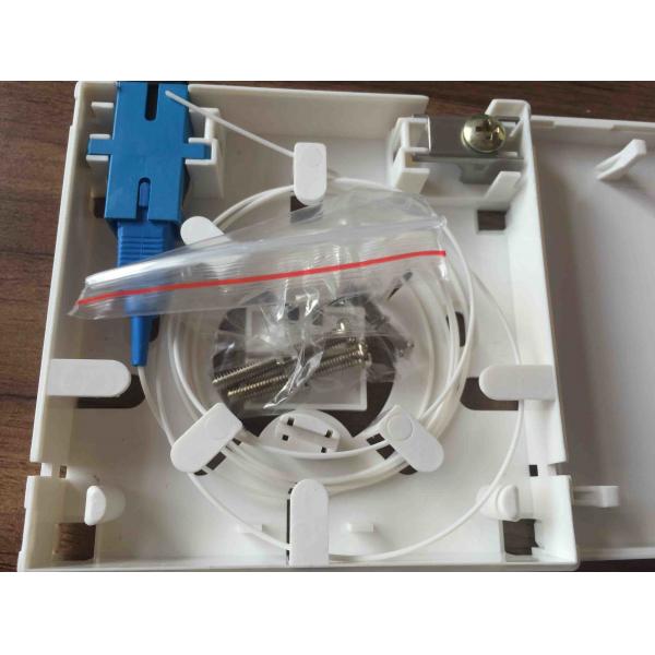 Quality White ABS Material Optical Distribution Box 2 Ports Fiber Optic Faceplate for sale