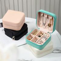 China ODM Blue Velvet Jewelry Gift Boxes Bulk Storage for Earring Bracelet Necklace Ring 10x10 factory