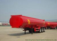 China Tri Axle Stainless Steel Tanker Semi Trailer , Palm Oil / Crude Oil Tanker Trailer factory