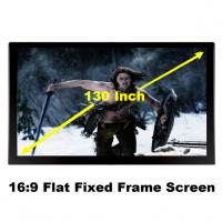 china High Gain 130 Inch Flat Fixed Frame Projection Screen 3D Display Projector Fabric 16:9