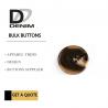 China Brown & White Plastic Bulk Buttons 32L 2H / 4H Horn Color For Skirt factory