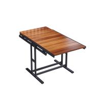 China Metal Rack 5 Tier E1 MDF Mahogany Wooden Folding Dining Tables factory