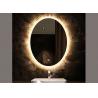 China Hotel Decoration Oval Bathroom Vanity Mirrors Wall Mounted With Smart Touch Switch factory