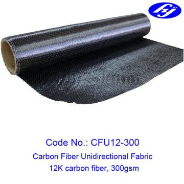 Quality 12K 300GSM Carbon Fiber Fabric / Unidirectional Carbon Fiber For Building for sale