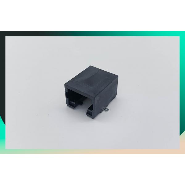 Quality 1x1 Ethernet Molex RJ45 Modular Jack 18.1L Black Horizontal Plastic Material for sale