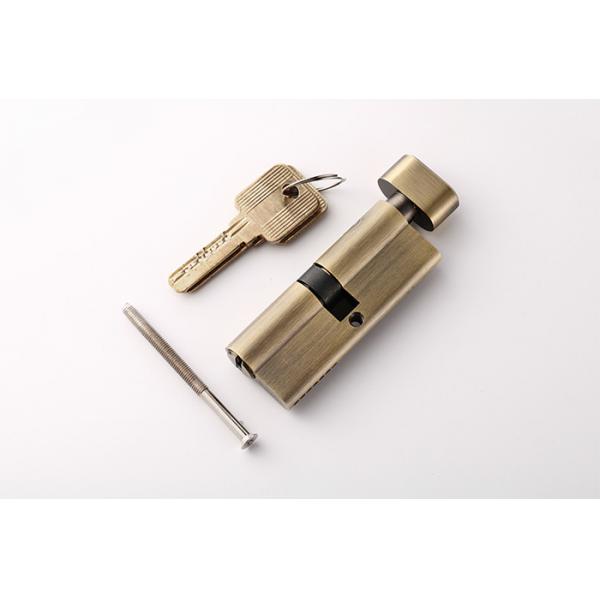 Quality Antique Brass Door Lock Cylinder 80mm 3 Keys Fixing Screws Mortise Locking Devices for sale