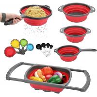 China Washable Pasta Silicone Collapsible Colander Strainer Multipurpose factory