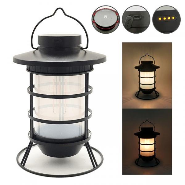 Quality Rechargeable Retro Luxury Camping Led Camping Lights For Tents ABS+PC+Metal  φ17x23.8cm 710g for sale