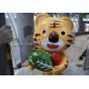 China Cartoon Fiberglass Tiger Shopping Center Decorative With Cute Face factory
