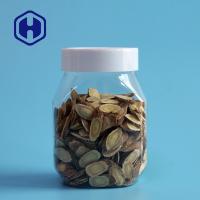 China Nontoxic 390ml 13oz Plastic Peanut Butter Jar Transparent Color factory