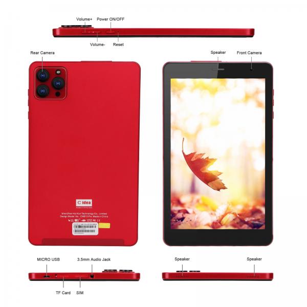 Quality 1280x800 IPS 8 Inch Android Tablet HD Touchscreen GPS WiFi Dual Camera 6000mAh for sale