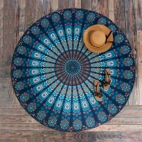 China Round Beach Throw Tapestry Hippy Boho Gypsy Cotton Tablecloth Beach Towel factory