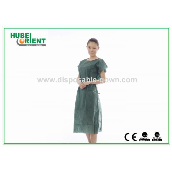 Quality Protective Disposable Medical Patient Gowns/Disposable Exam Gowns 40 - 45 GSM for sale