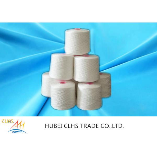 Quality 20/2 Raw White 100% Polyester Spun Yarn With Dyeing Tube for sale