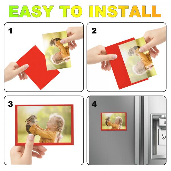 Quality CHUNNIAO 6x4 Magnetic Photo Frames Easy To Use Photo Magnets Sleeve With Smooth for sale