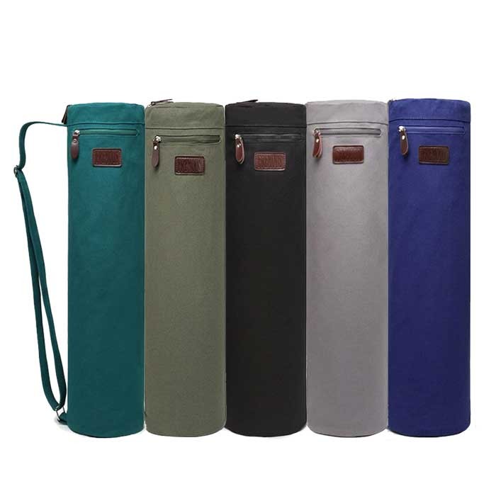 China 70×14cm Cotton Canvas Zipper Fashion Yoga Mat Bag Regular Color factory