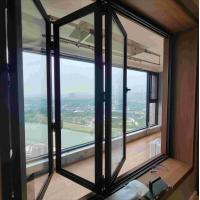 China Exterior Aluminium Folding Doors Double Glass Soundproof Bifold Doors For Shop factory