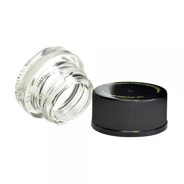 Quality 5 Ml Transparancy Screw Top Glass Concentrate Containers / Cosmetic Jars With Lids for sale