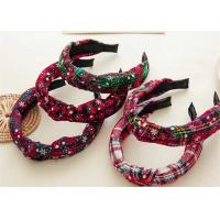 China GLH016 Christmas Style Hair accessories Fabric knotted Headband for women girls bow factory