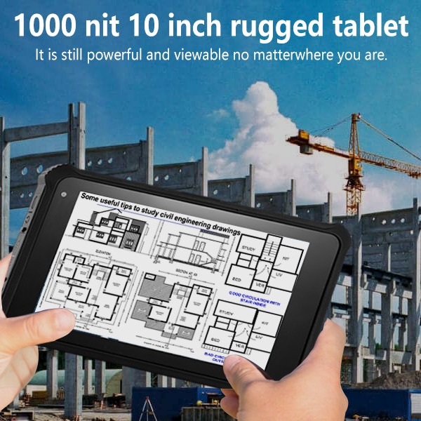 Quality SIM Card Practical 10 Inch Rugged Tablet , Weatherproof Windows 10 Tablet LTE for sale