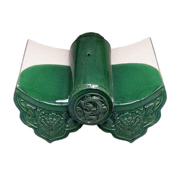 Quality Traditional Chinese green glazed roof tiles for Asian gazebo for sale