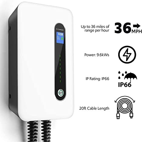 Quality 240V 9.6kW 40 Amp Level 2 Portable EV Charger Station With Plug for sale