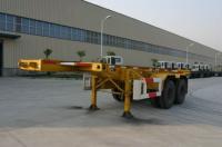 China Steel 2 Axles Tank Container Trailer Chassis / 20 Foot Container Chassis factory