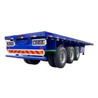China Flatbed 40 Foot Tri Axle Flat Deck Trailer Trailer-Container factory