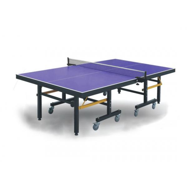 Quality Purple MDF Top Table Tennis Folding Table , Standard Single Competition Ping Pong Table for sale