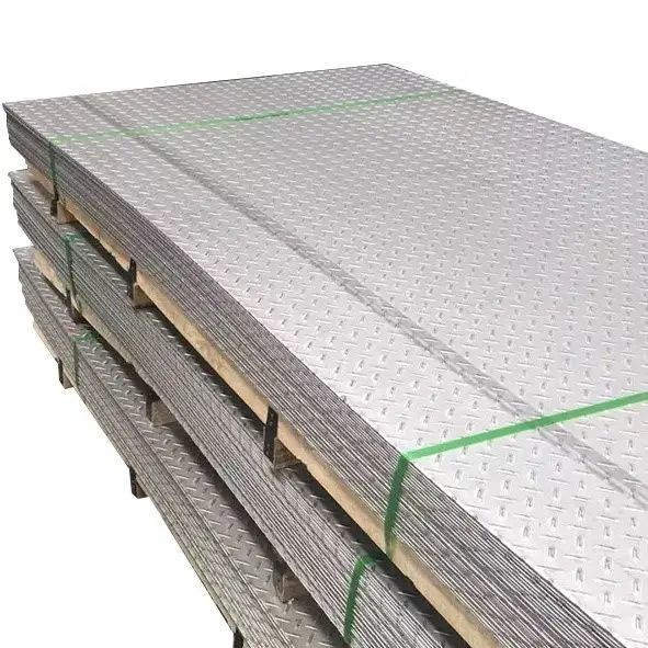 Quality 410 405 409 Checkered Stainless Steel Plate Kitchen ASTM 304 316 1mm For Floor for sale