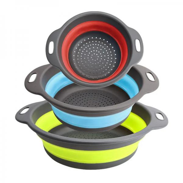 Quality Odorless Berry Silicone Collapsible Colander Anti Slip Harmless for sale